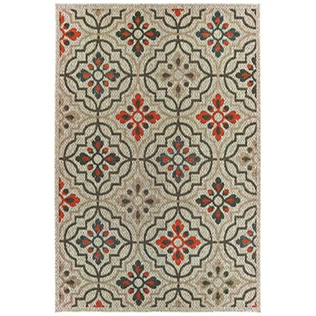 Oriental Weavers 3 ft. 3 in. x 5 ft. Latitude Rectangle Rug Grey L709Y3100152ST